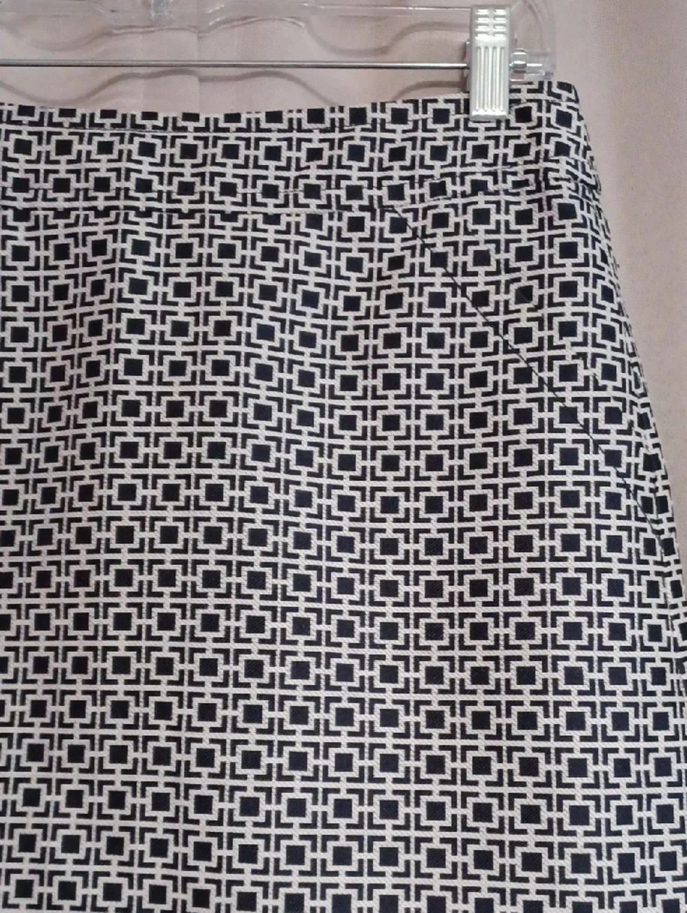 Banana Republic Silk Cotton Blend Geometric Mini Skirt Size 2 Pockets Preppy Mod